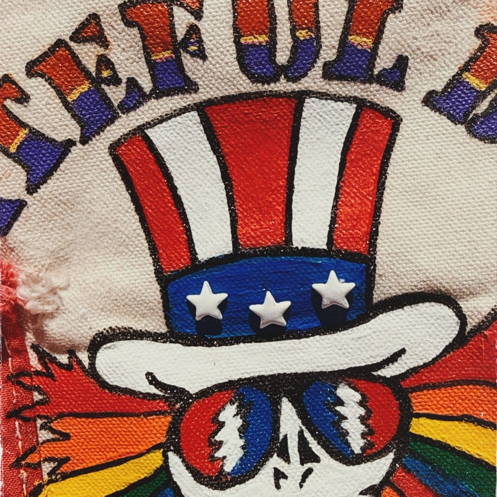 THE GRATEFUL DEAD DOC IS COMING! | A HAND PAINTED BOAT & TOTE VINTAGE RED - Picture 2 of 12